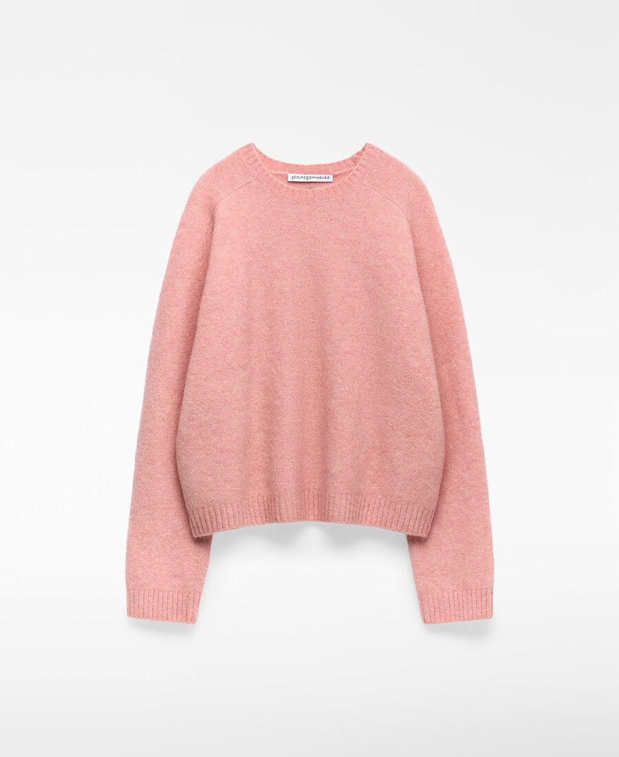 kurzer strickpullover mit rundhalsausschnitt für damen