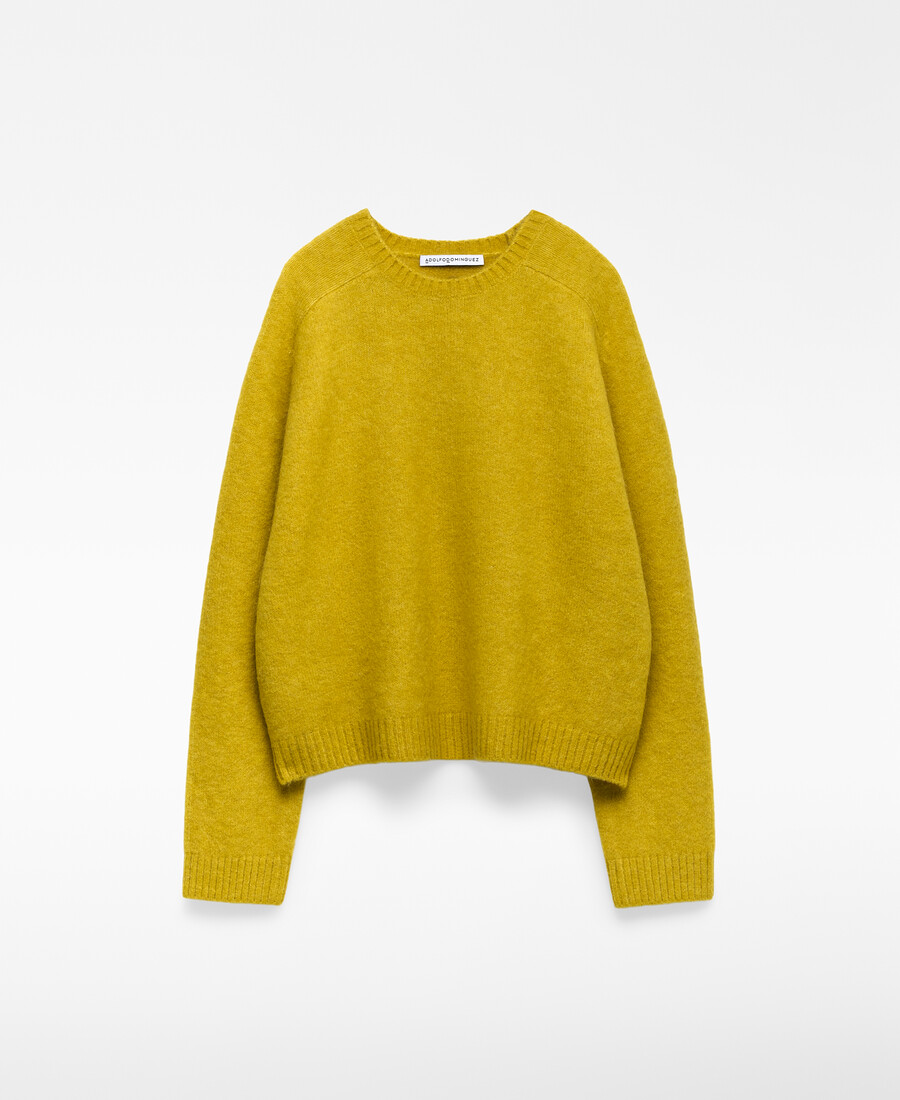 kurzer strickpullover mit rundhalsausschnitt für damen