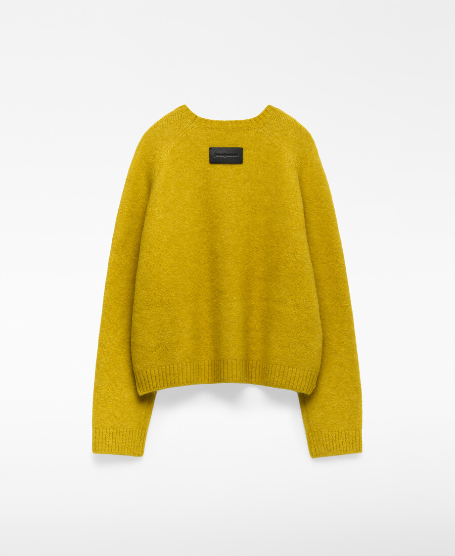 kurzer strickpullover mit rundhalsausschnitt für damen
