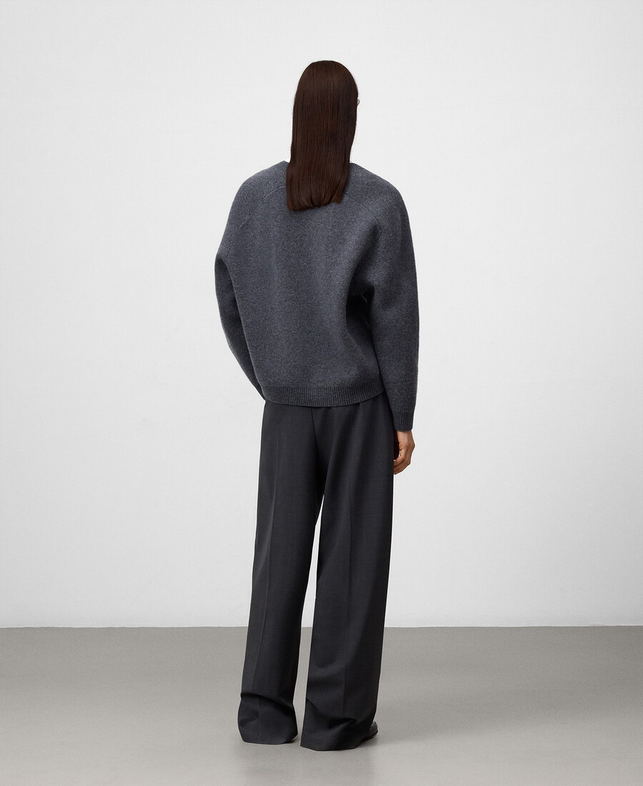 wollpullover mit v-ausschnitt für damen
