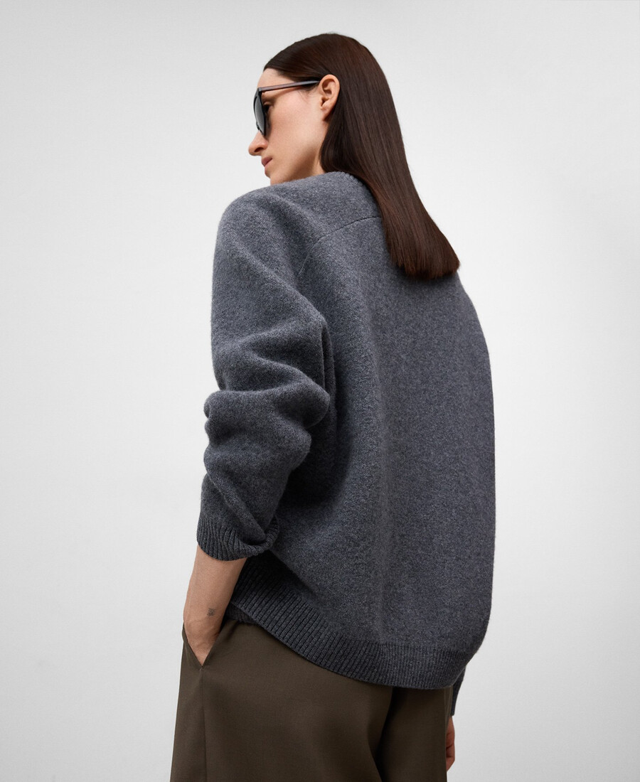 wollpullover mit v-ausschnitt für damen