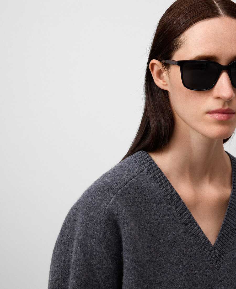 wollpullover mit v-ausschnitt für damen