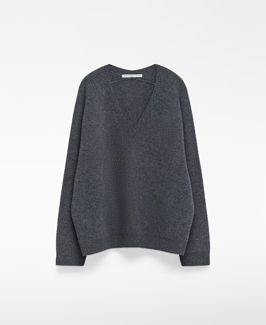 wollpullover mit v-ausschnitt für damen