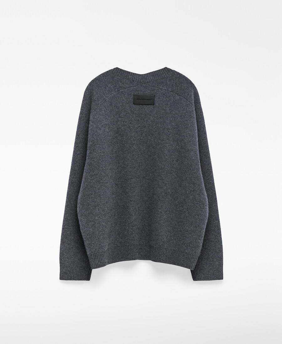 wollpullover mit v-ausschnitt für damen
