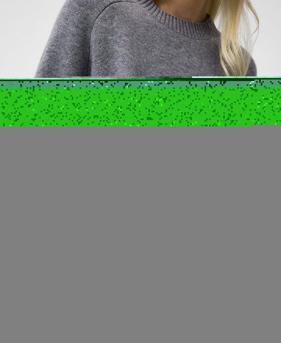 wollpullover mit metallapplikation für damen