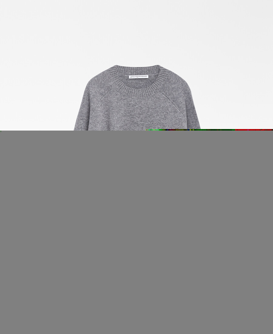wollpullover mit metallapplikation für damen