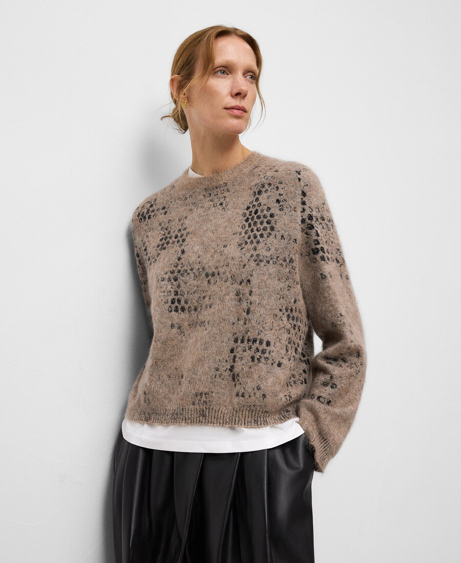 jacquard-strickpullover für damen