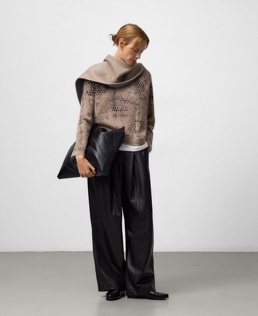 jacquard-strickpullover für damen
