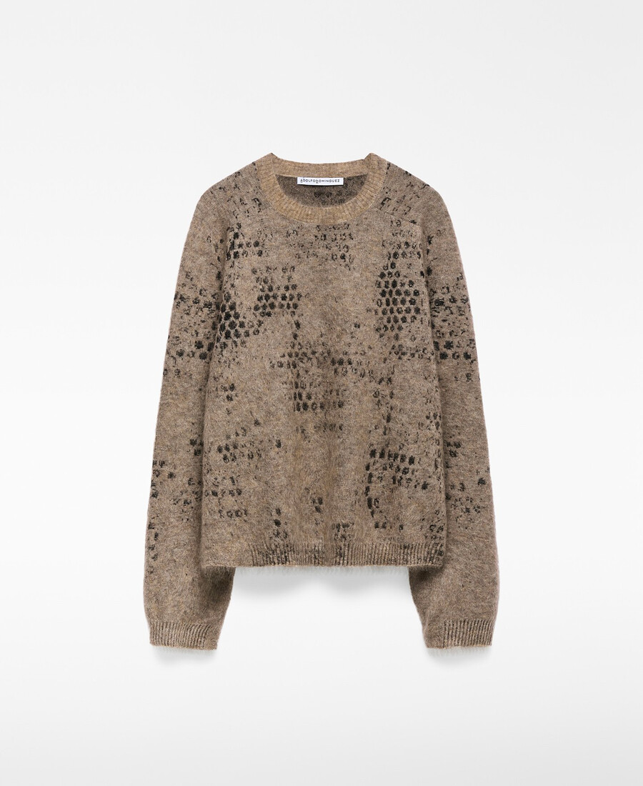 jacquard-strickpullover für damen