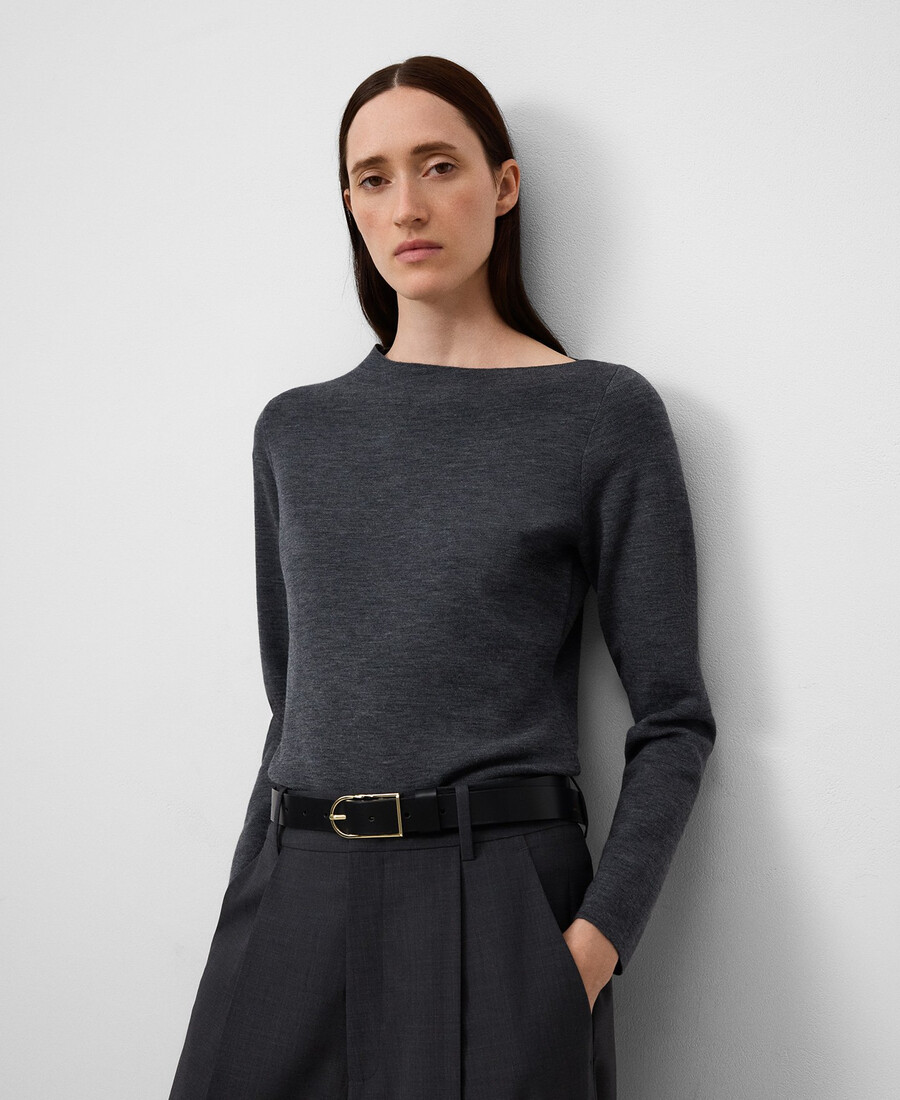 strickpullover mit asymmetrischem ausschnitt für damen