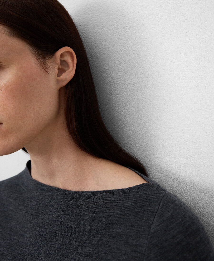 strickpullover mit asymmetrischem ausschnitt für damen