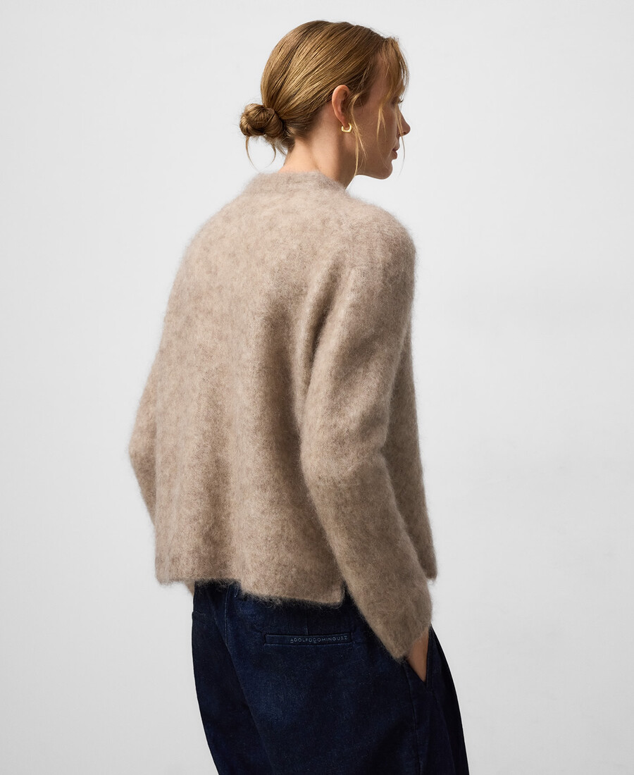 damenpullover aus gebürstetem strick
