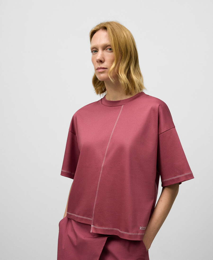 asymmetrisches locker geschnittenes damen-t-shirt