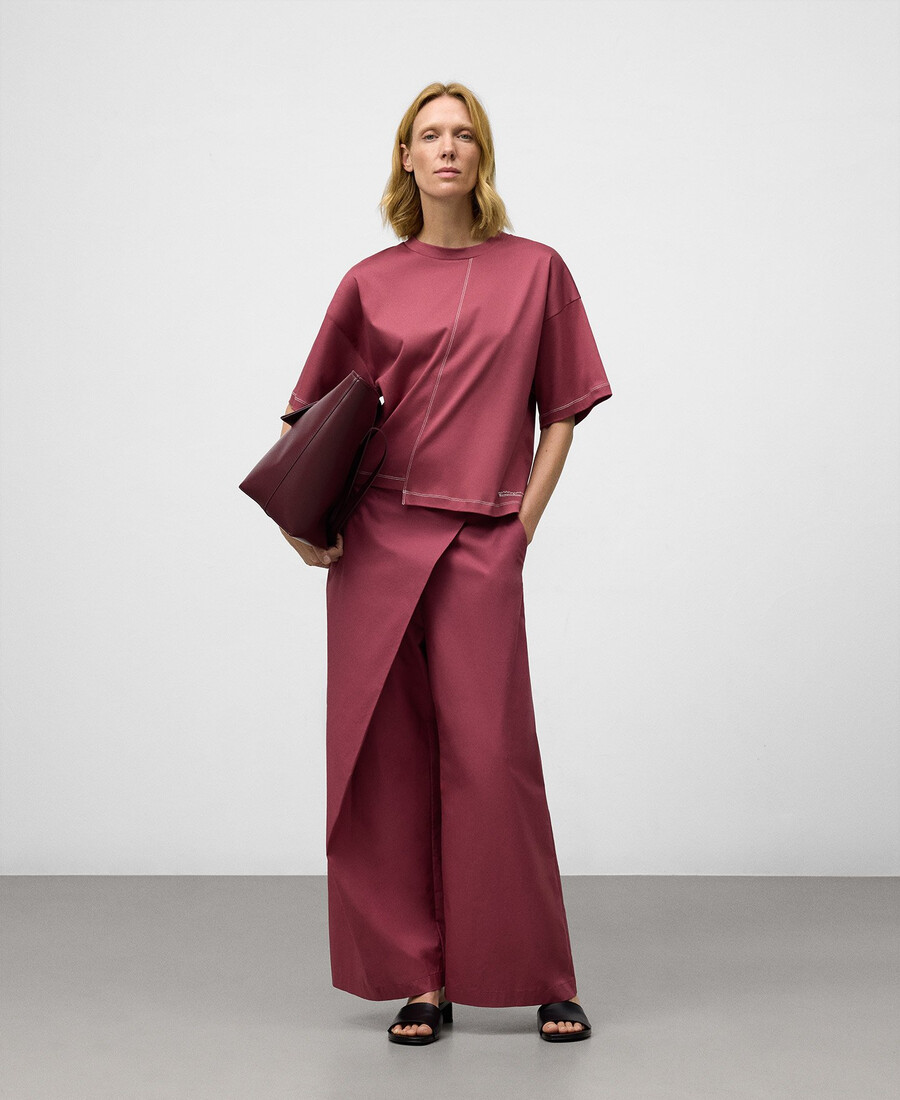 asymmetrisches locker geschnittenes damen-t-shirt