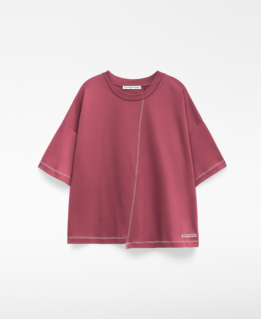 asymmetrisches locker geschnittenes damen-t-shirt