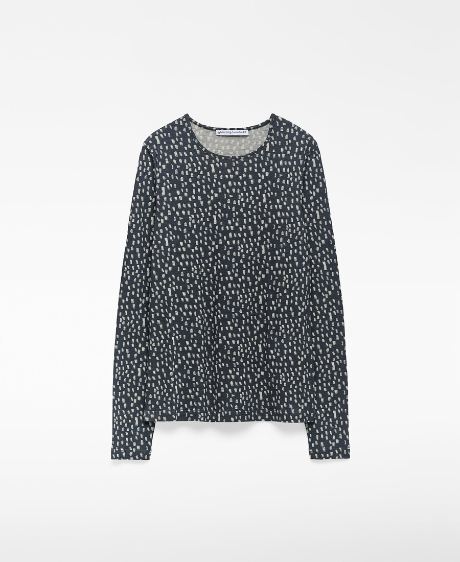 bedrucktes langarm-t-shirt für damen