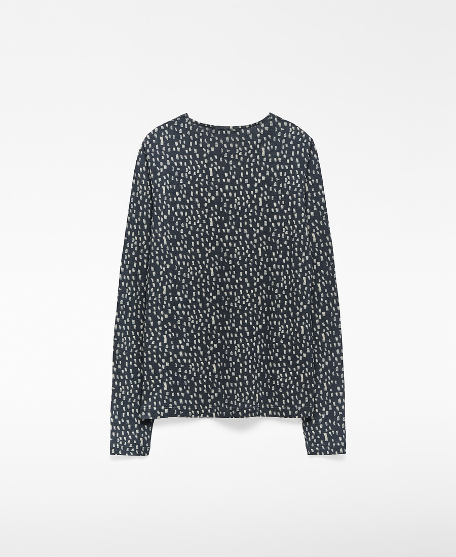 bedrucktes langarm-t-shirt für damen