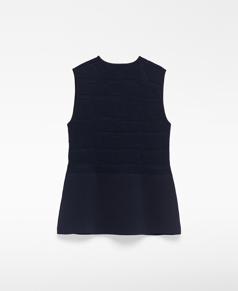 damen-top mit jacquard-strick-peplum.