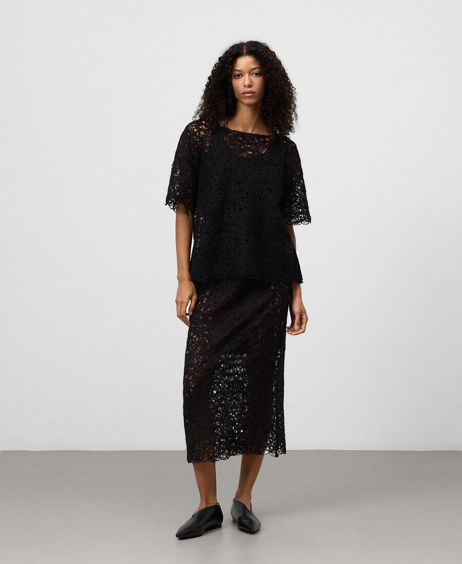 besticktes stricktop für damen