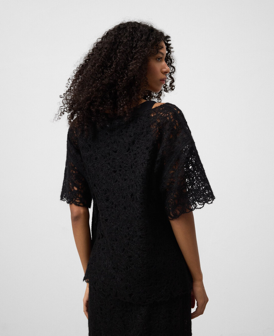 besticktes stricktop für damen
