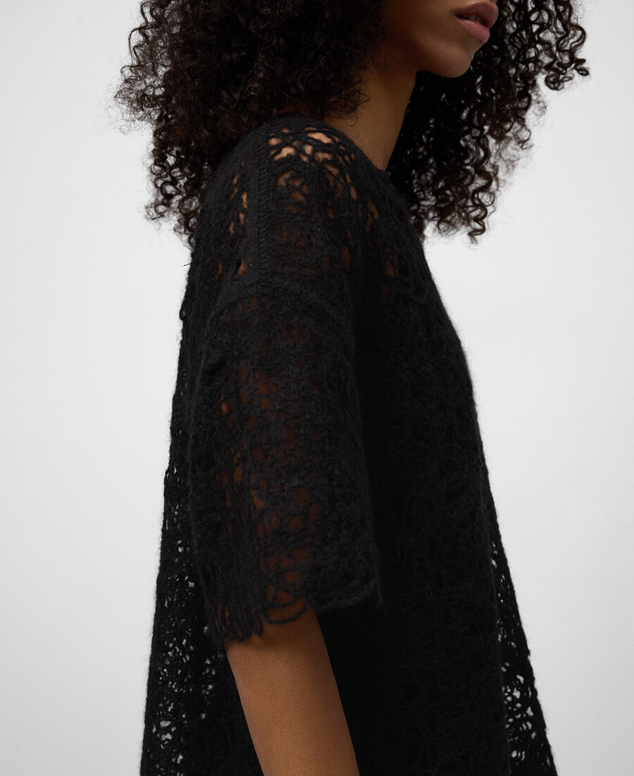 besticktes stricktop für damen
