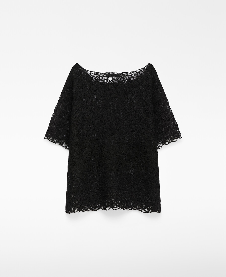 besticktes stricktop für damen
