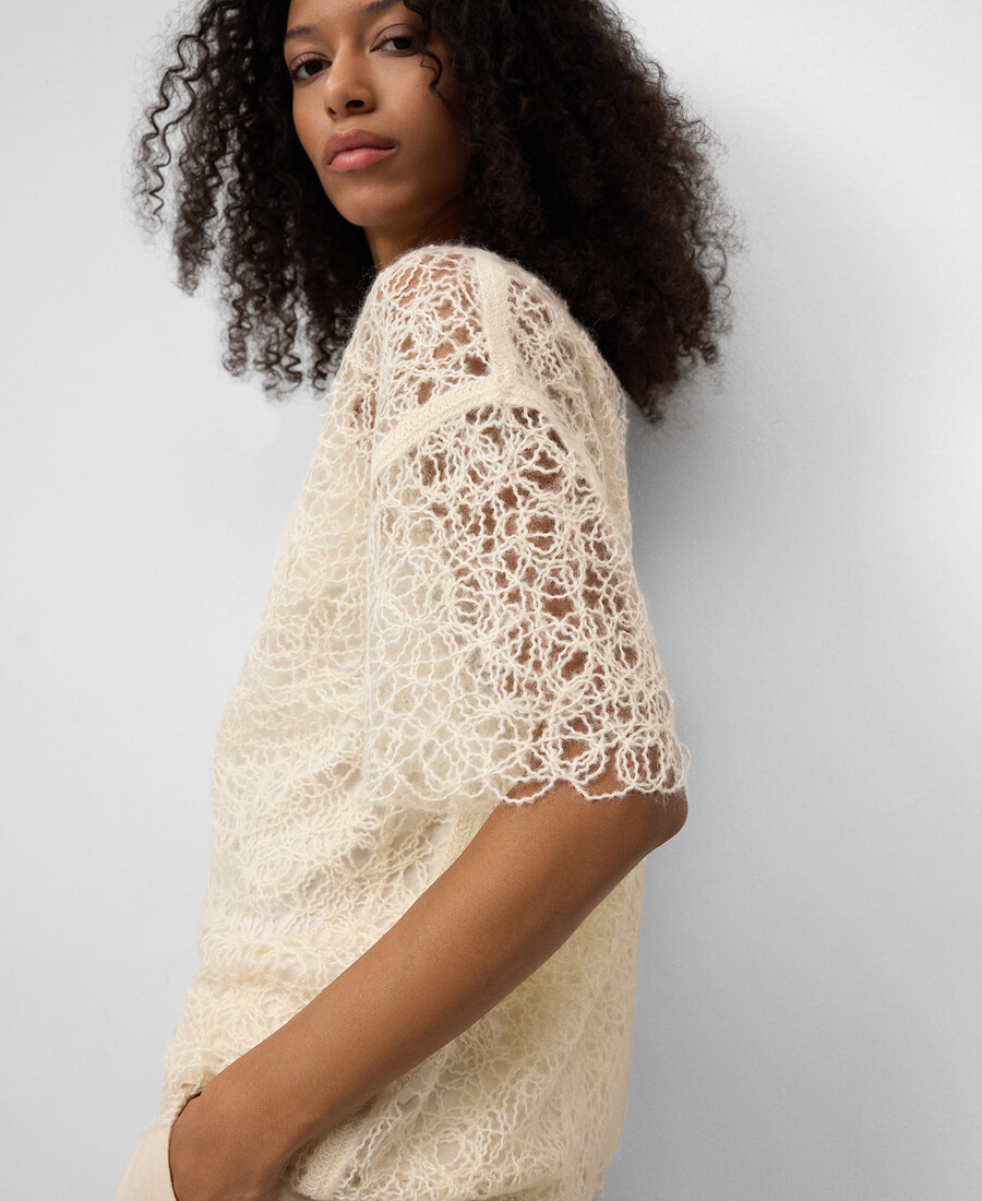 besticktes stricktop für damen
