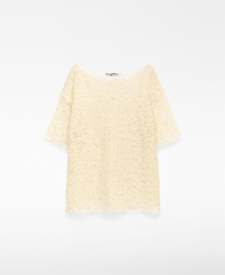 besticktes stricktop für damen
