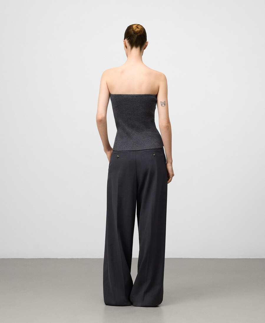 damen-tube-top aus merinowolle