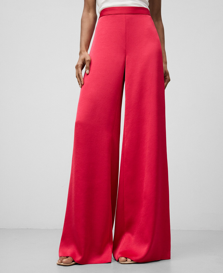 weit geschnittene satinhose für damen