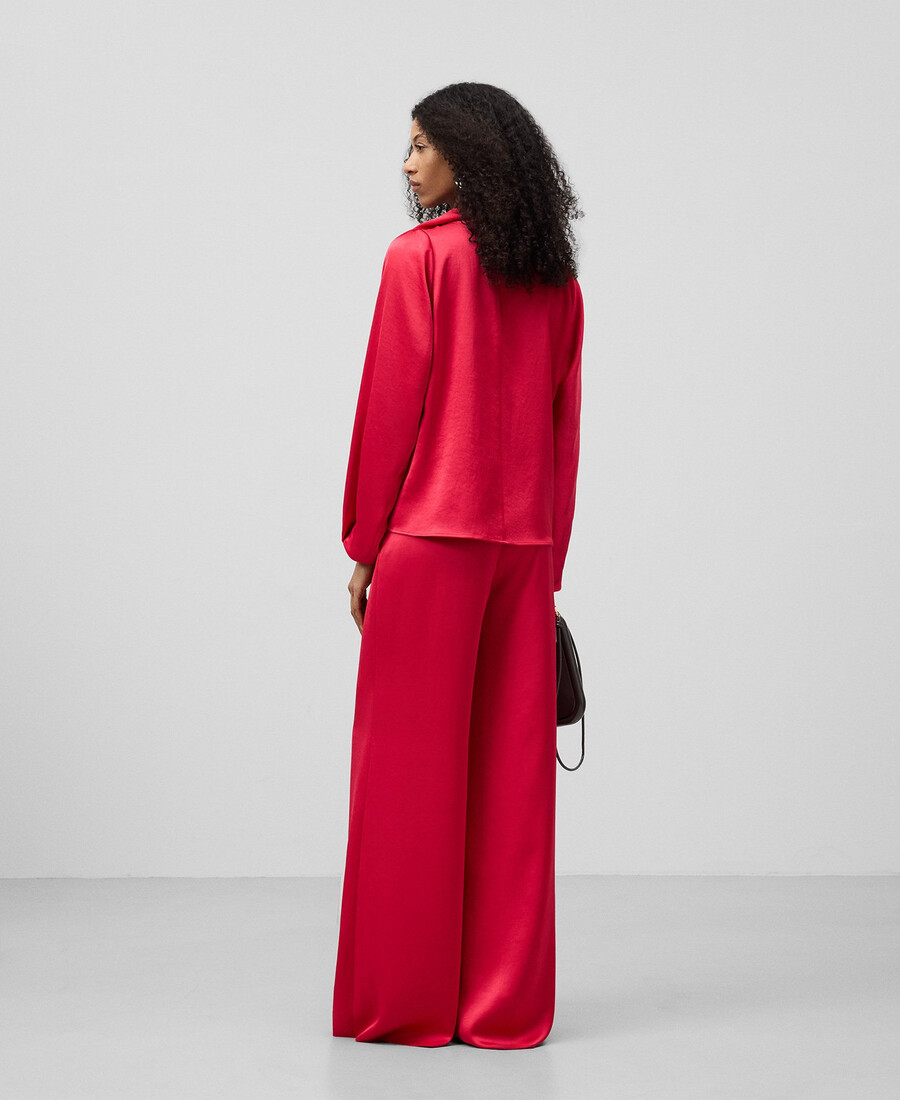 weit geschnittene satinhose für damen