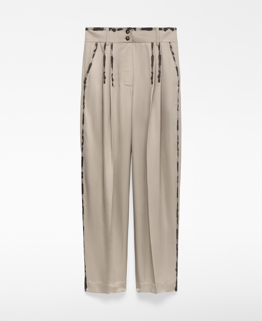 hose mit lackeffekt tailliert für damen