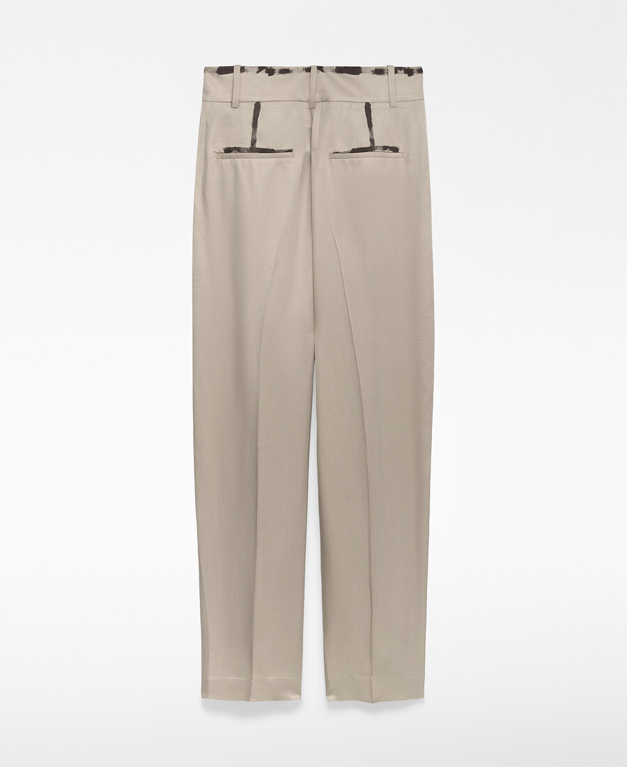 hose mit lackeffekt tailliert für damen