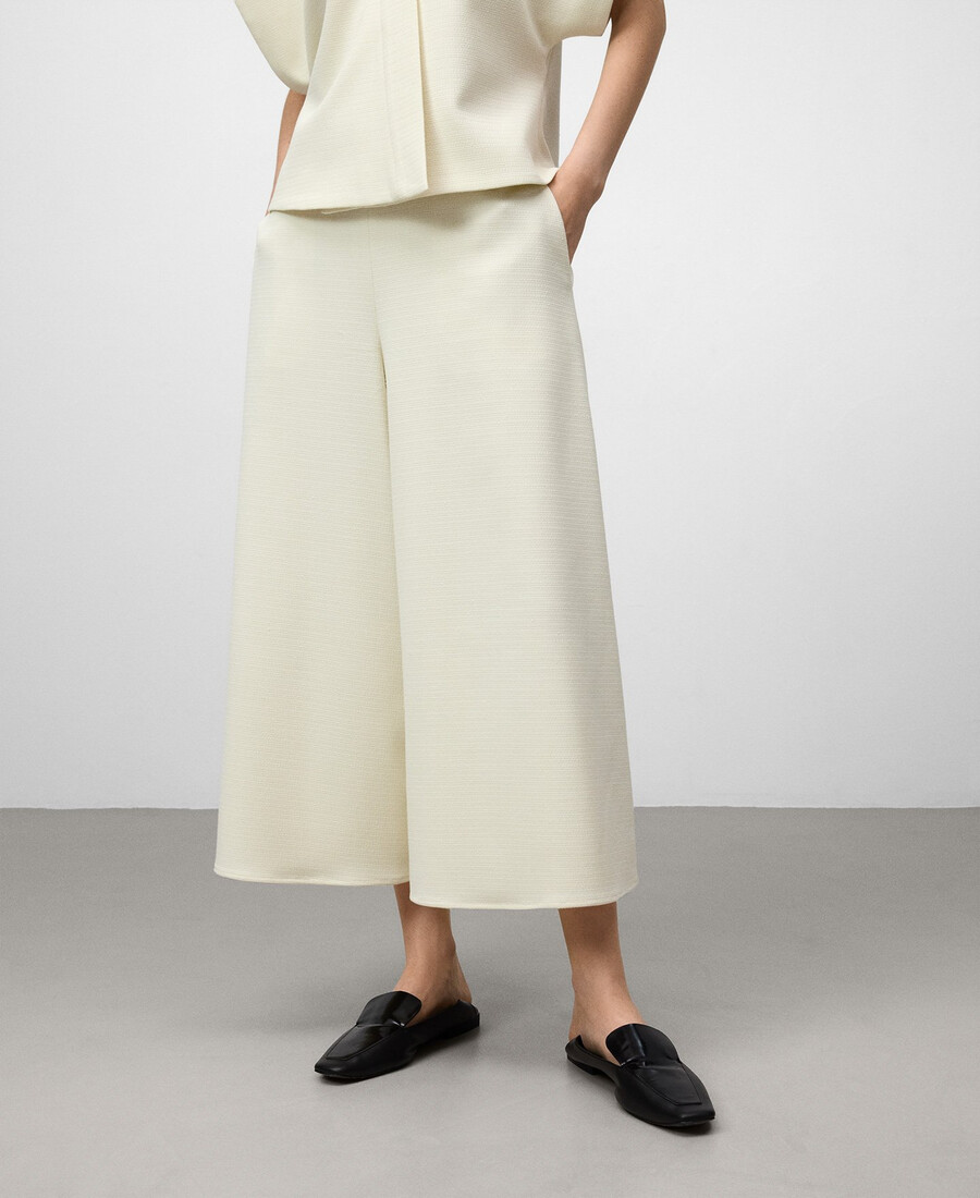 strukturierte culotte-hose für damen