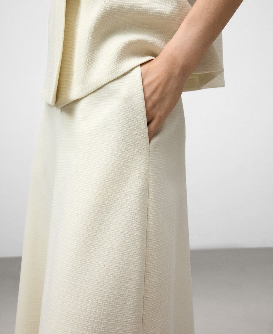 strukturierte culotte-hose für damen