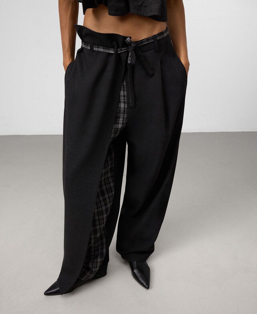 kombinierte asymmetrische hosen für damen