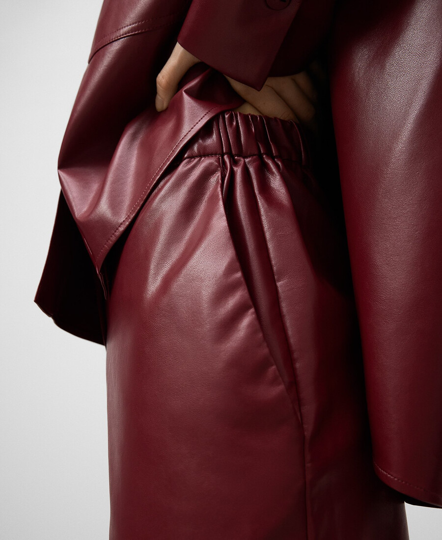 gerade geschnittene hose aus leder oder nicht-leder für damen