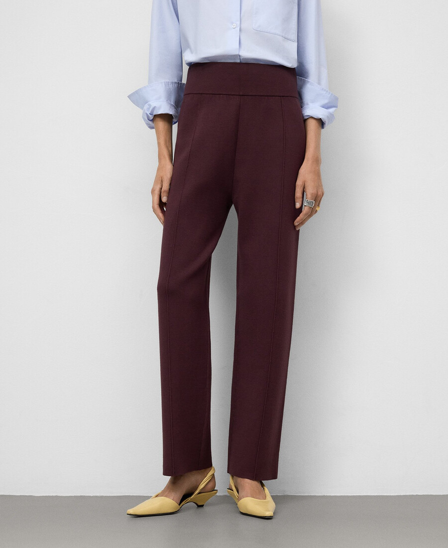 strickhose mit geradem schnitt für damen