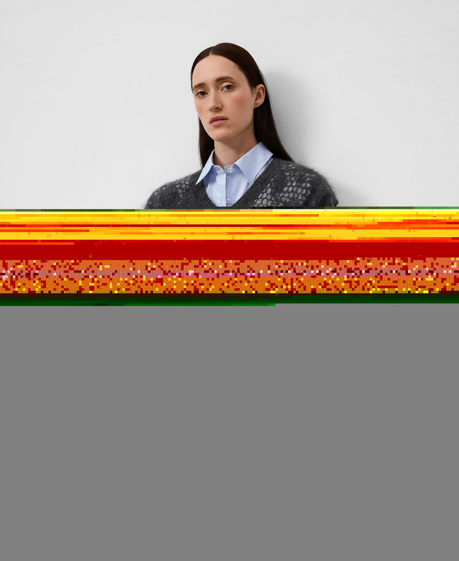 jacquard-strickweste für damen