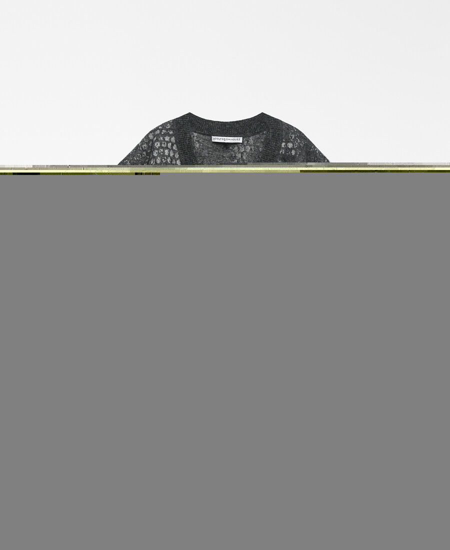 jacquard-strickweste für damen