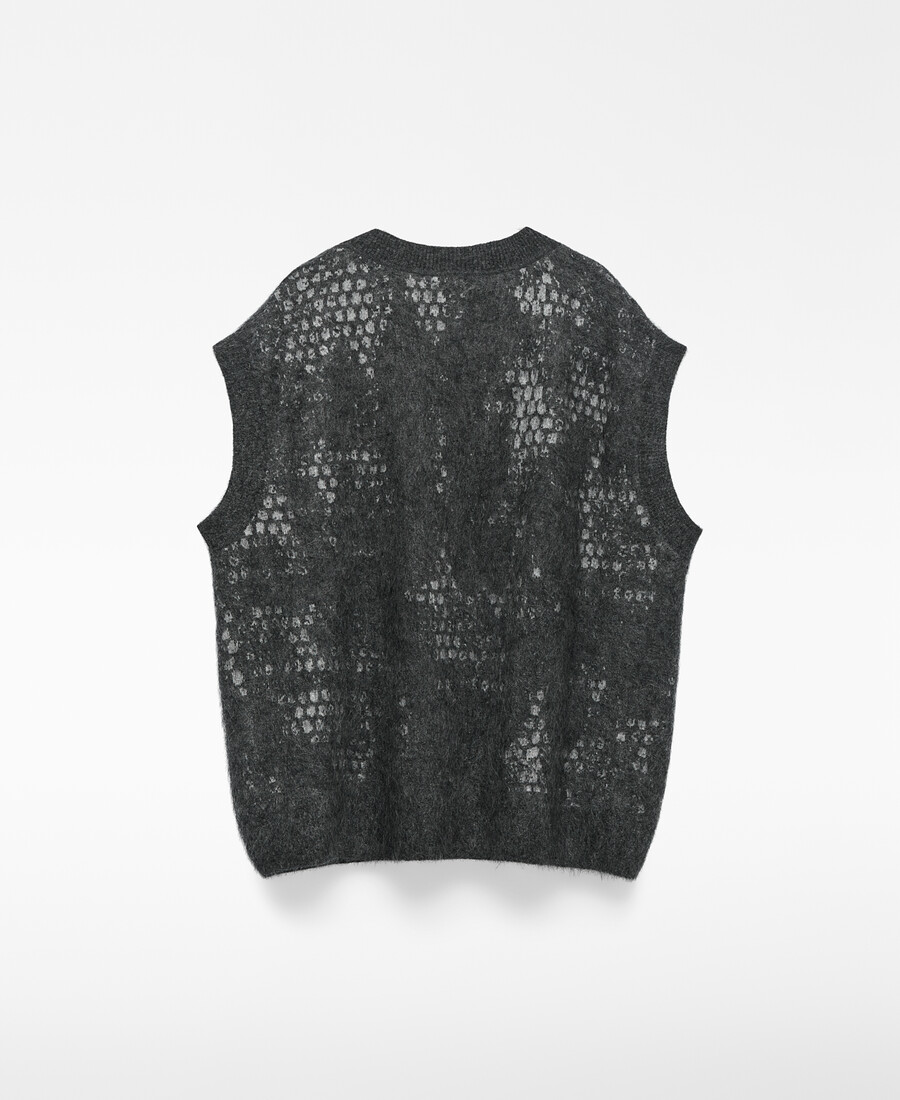 jacquard-strickweste für damen