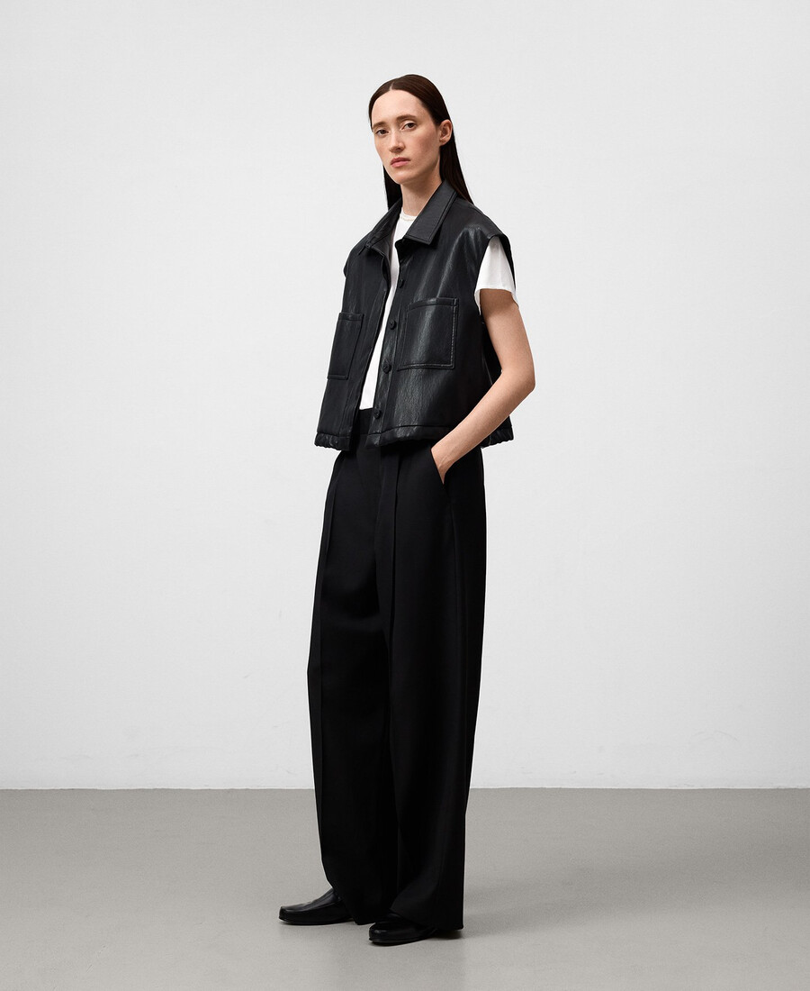 leder-nicht-lederweste für damen