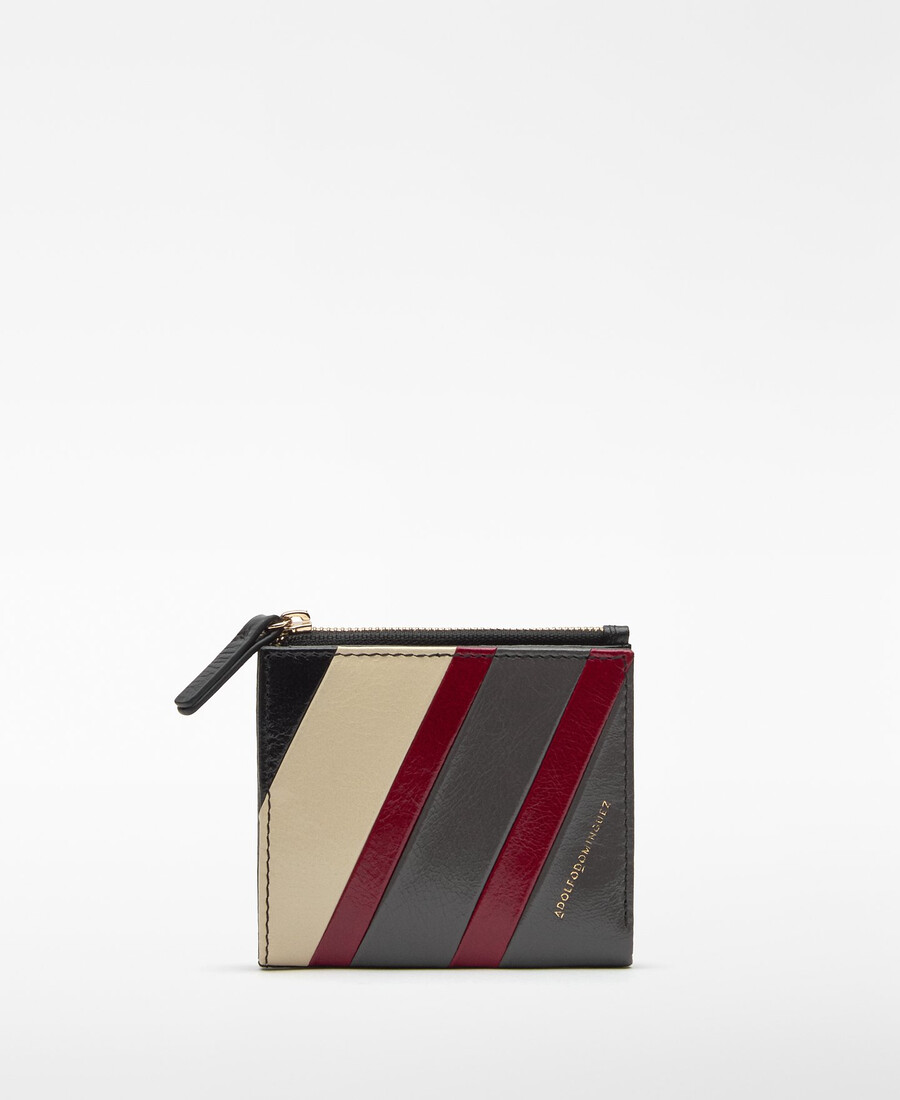 damen-geldbörse aus leder mit patchwork-muster
