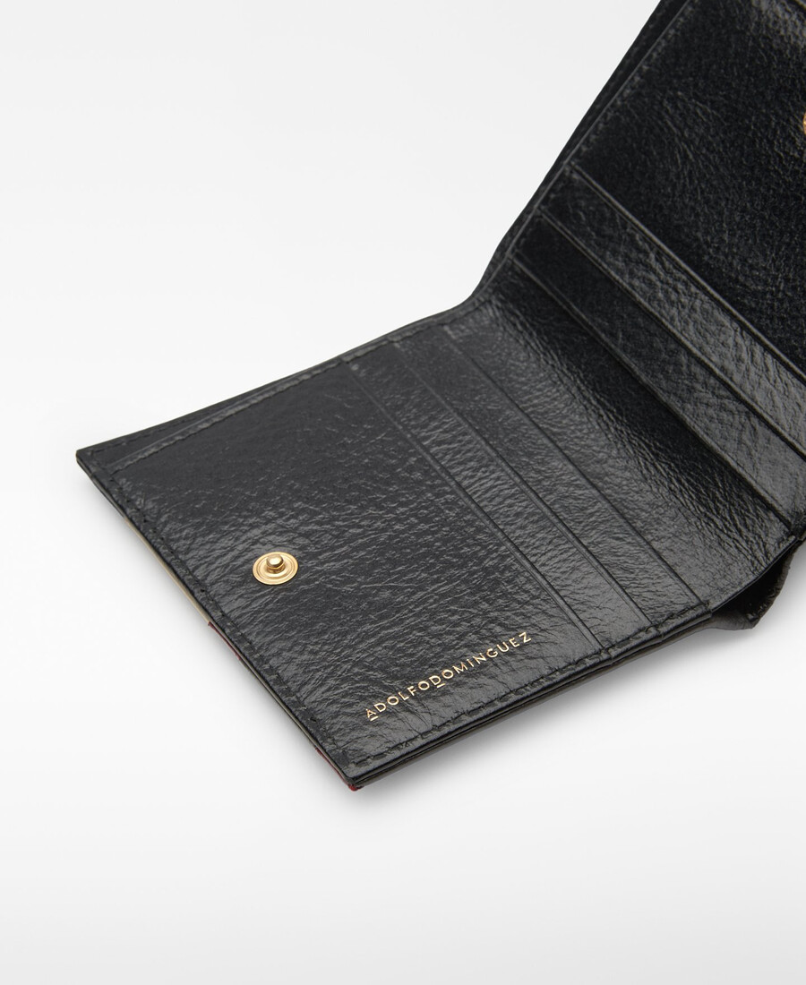 damen-geldbörse aus leder mit patchwork-muster