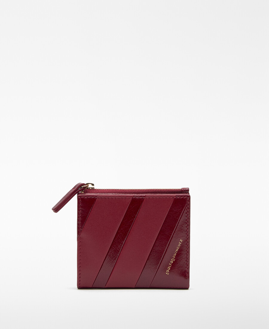 damen-geldbörse aus leder mit patchwork-muster