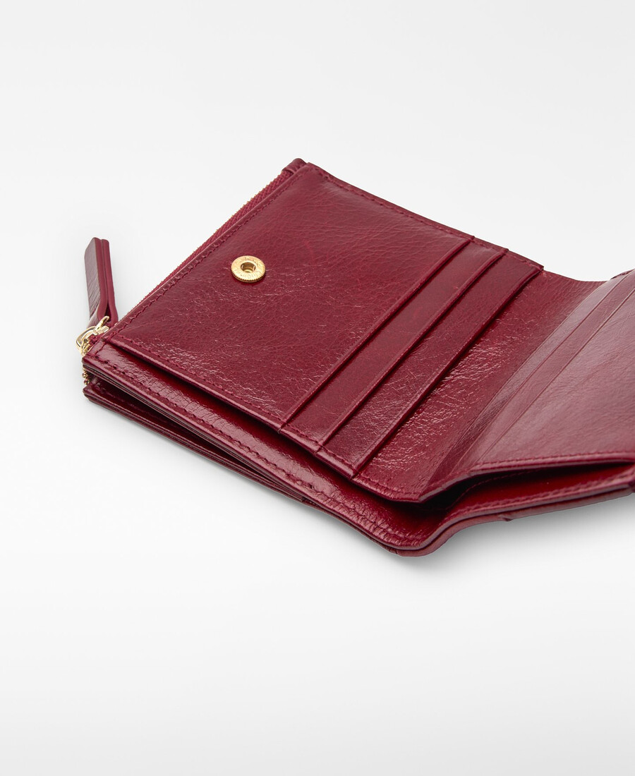 damen-geldbörse aus leder mit patchwork-muster