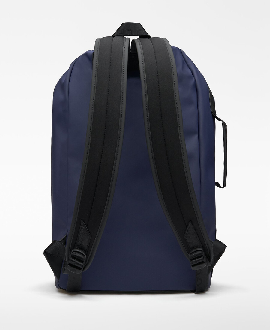 marineblauer rechteckiger rucksack für herren