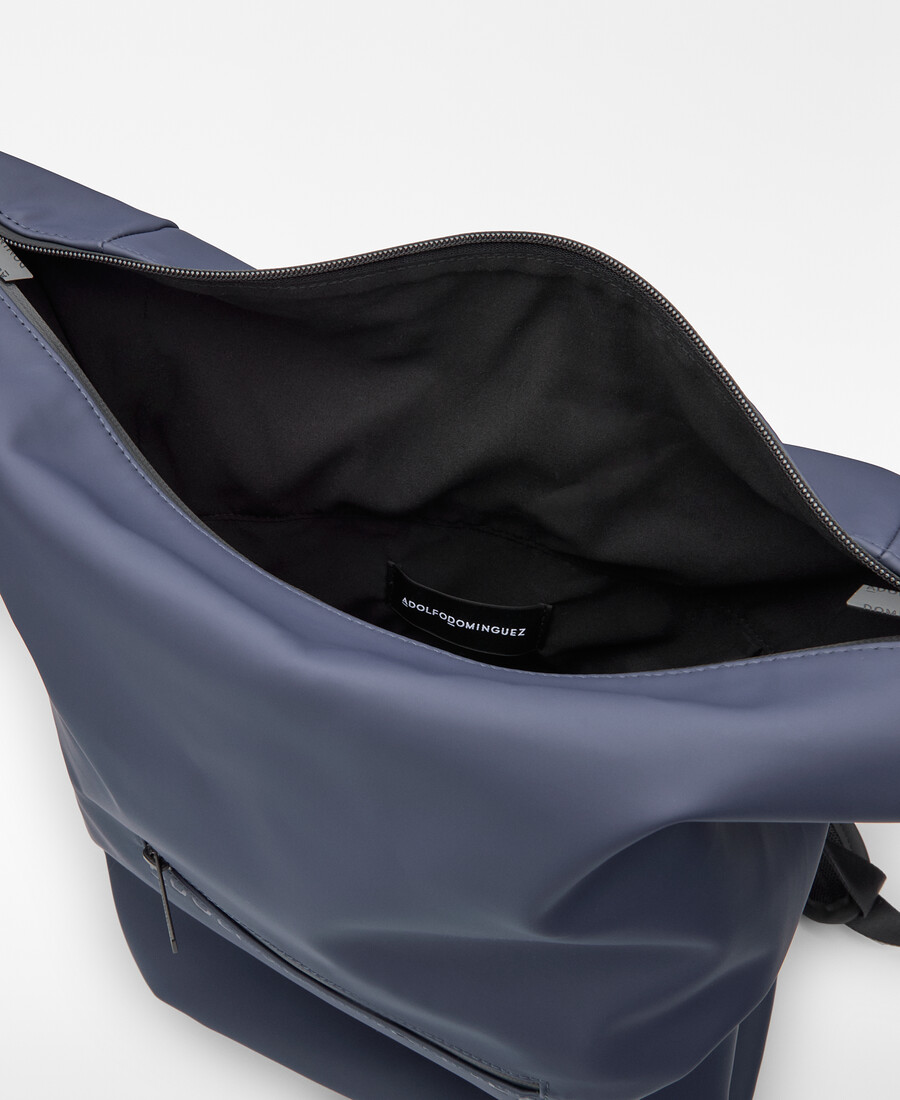 marineblauer rechteckiger rucksack für herren