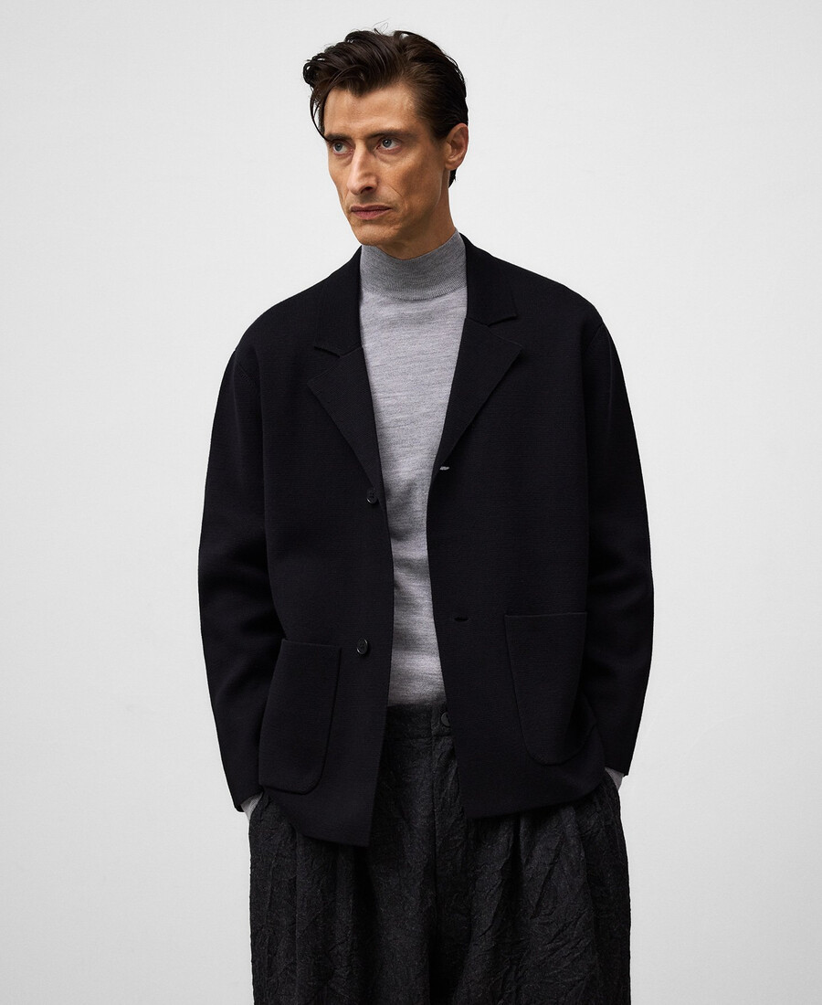 lässiger strickblazer für herren
