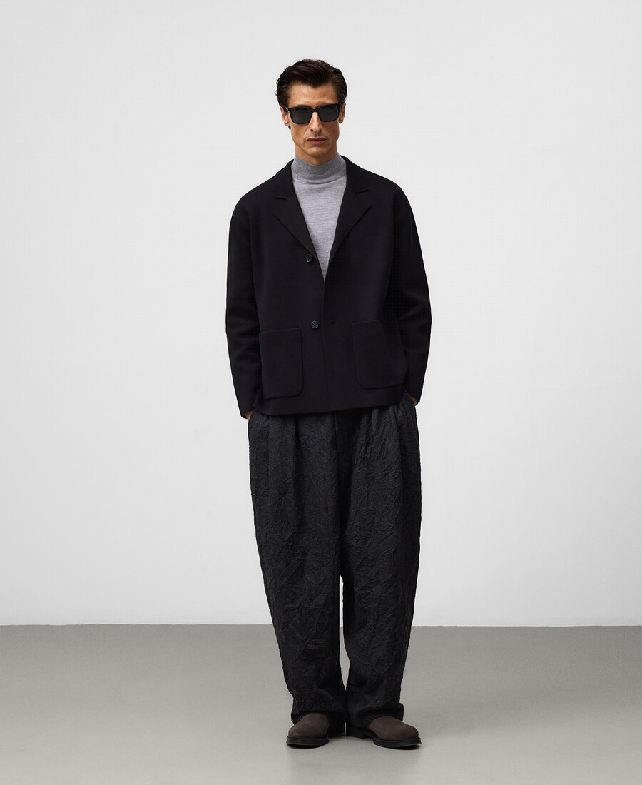 lässiger strickblazer für herren